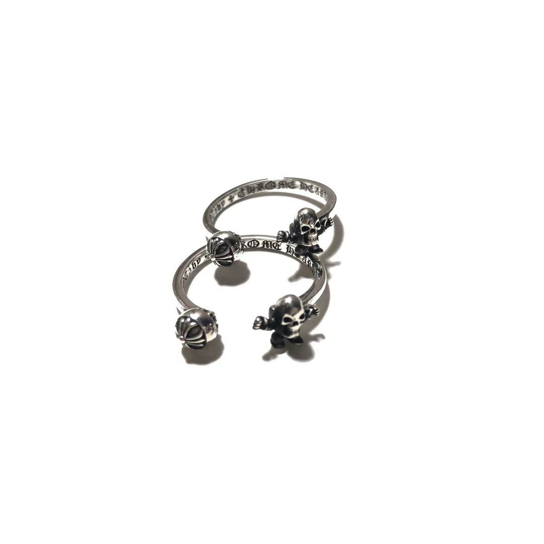 Chrome hearts Open-Ended Power Skull Band Ring