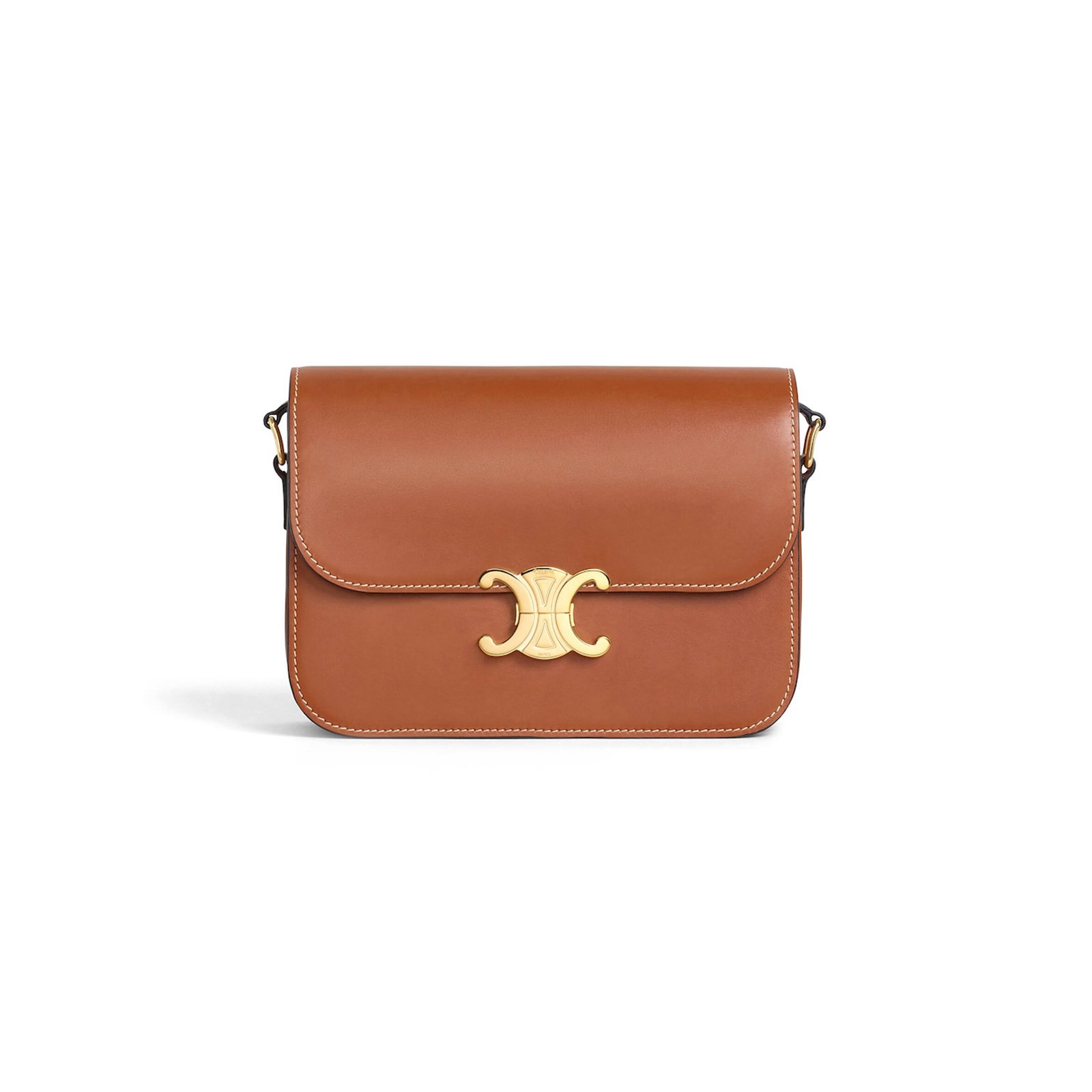 CELINE MEDIUM CLASSIQUE TRIOMPHE BAG IN NATURAL CALFSKIN 187363BFN.04LU (22.5*16.5*7.5cm)