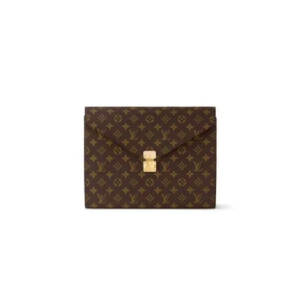Gl0271 LV Monogram Canvas Mark Folder Laptop pouch (1.4 x 10.2 x 12.8 inches)