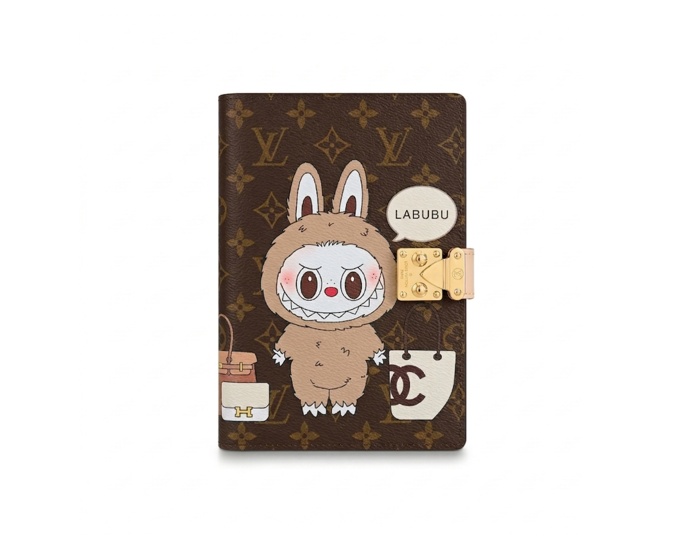LOUIS VUITTON New LV Labubu Notebook With Monogram Embossed & Color Painted Patterns