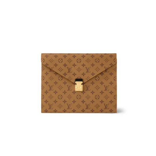 Gl0271 Louis V Monogram Canvas Mark Folder Laptop pouch (1.4 x 10.2 x 12.8 inches)