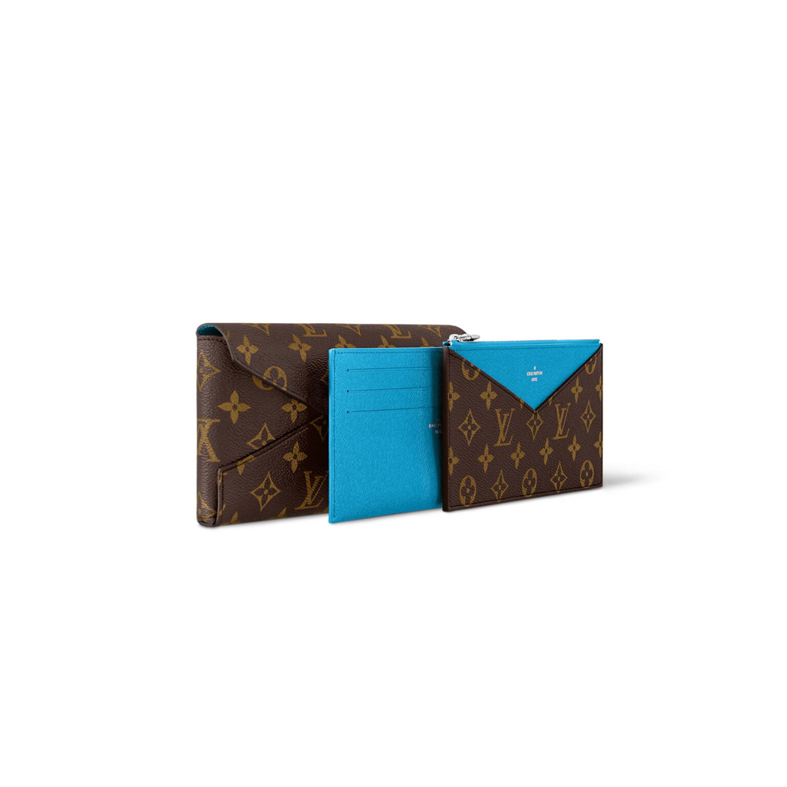 LouisV M12359 Kirigami Wallet Monogram Coated Canvas Blue (23x11x2cm)