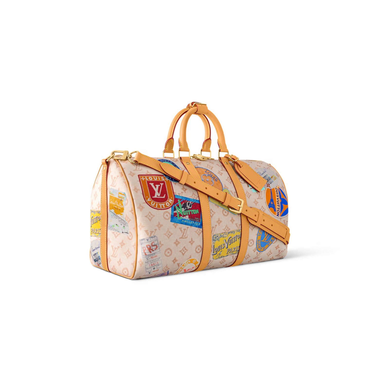 LouisV M14736 Keepall Bandoulière 45 Monogram Dune Travel Stickers (45.0x27.0x20.0cm)
