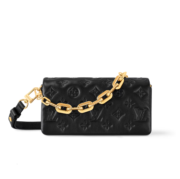 M83359 LV Pochette Coussin BLACK (21*11*8cm)