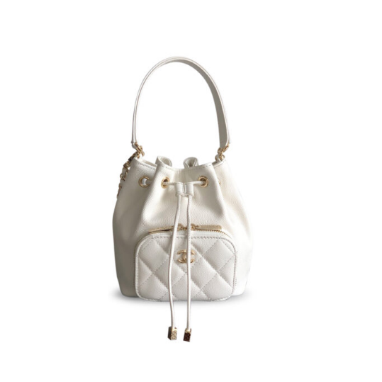 AP4775 COCO CAVIAR QUILTED MINI CC POCKET BUCKET BAG white (12.5*10*7cm)