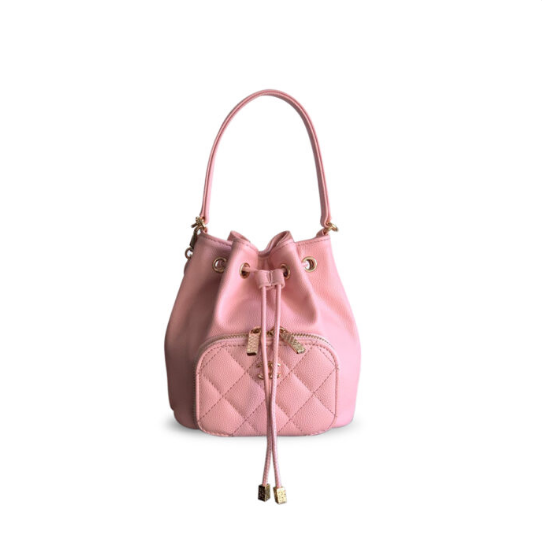 AP2913 COCO CAVIAR QUILTED MINI CC POCKET BUCKET BAG pink (12.5*10*7cm)