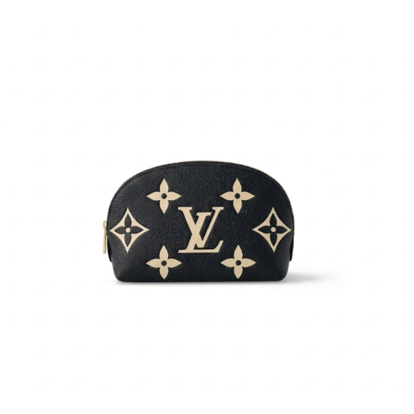 M59086 Louis Vuitton Cosmetic Pouch Bag  with Embossed Monogram black（17*12*6CM）