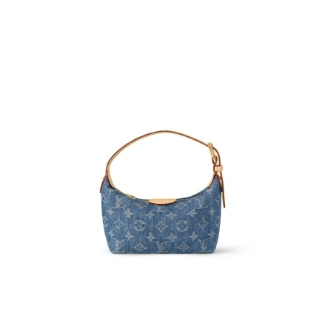 M82949 LV Hills Pochette Monogram Denim Blue in Cotton  (18.5*11*6.5cm)