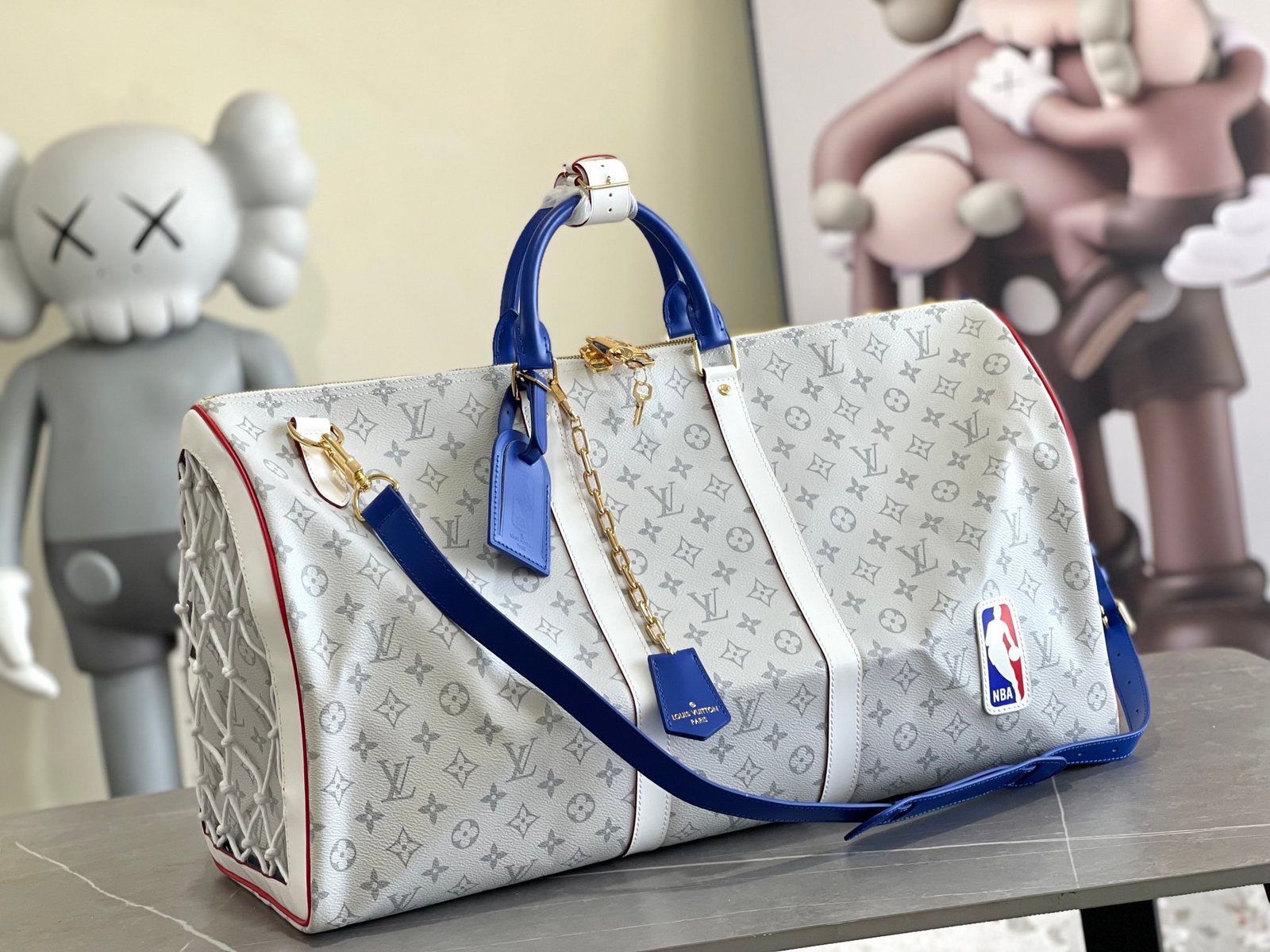 LouisV M45587 Basketball Keepall 55 Virgil Abloh NBA (55x27x20cm)