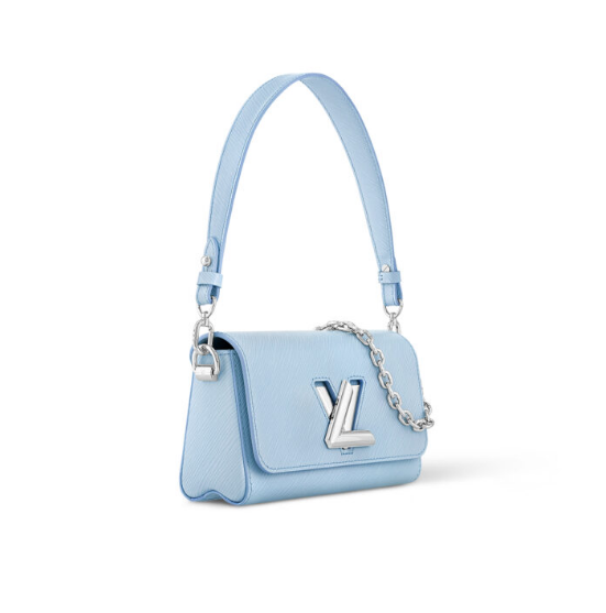 M24549 LouisV Twist West Bag – Blue, 23.5 × 12 × 7 cm