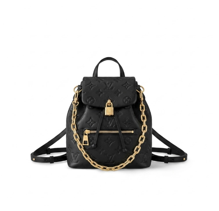 M13357 LouisV Coussin Backpack – Black, 26 × 21 × 10 cm