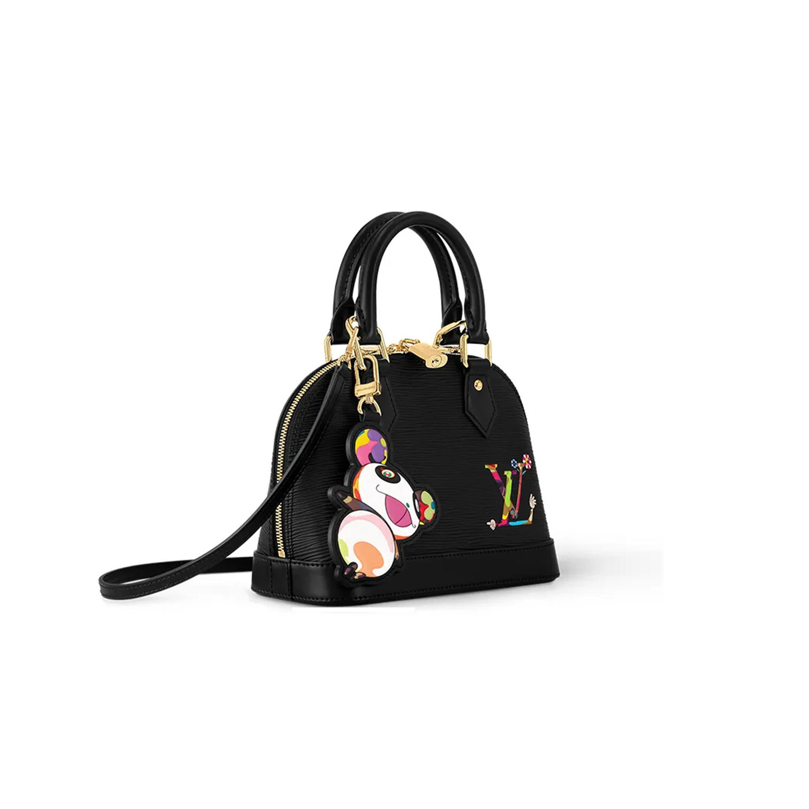 M13670 LouisV Alma BB – Black Epi x Takashi Murakami Panda, 23.5 × 17.5 × 11.5 cm