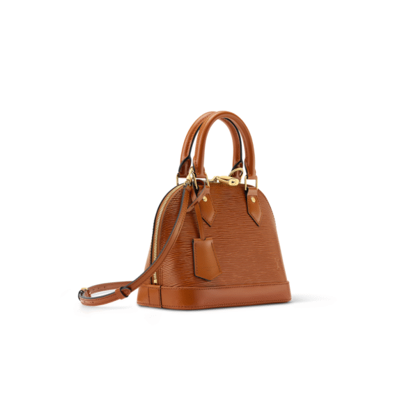 M25538 LouisV Alma Trunk BB Bag Gold Brown Epi Grain Leather Classic 23 × 17.5 × 11.5 cm