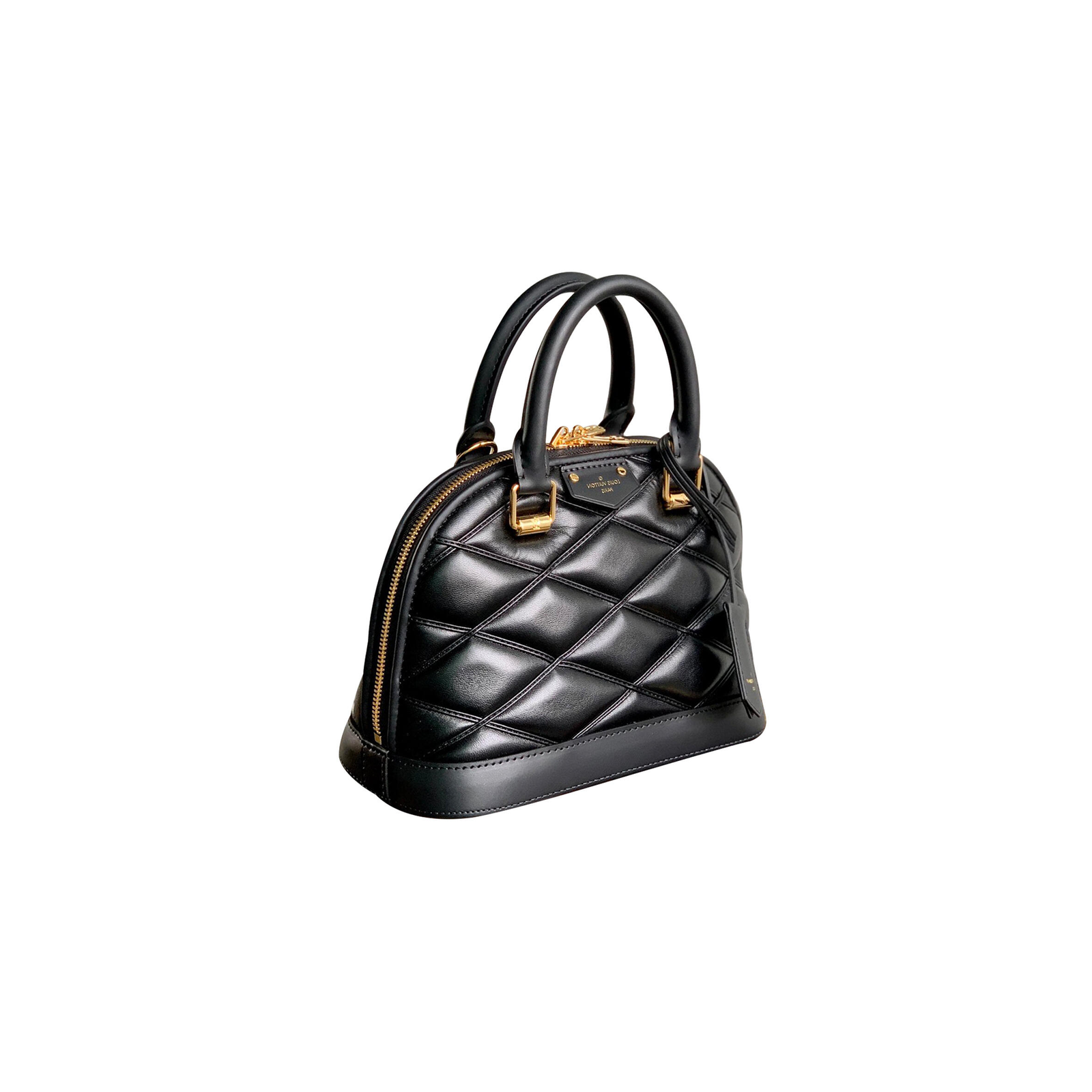 M23666 LouisV Alma BB Bag - Blue Quilted Lambskin Leather Classic - 23.5 × 17.5 × 11.5 cm