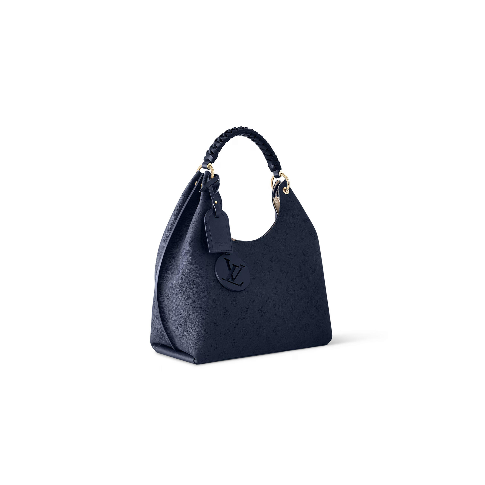 M14310 LouisV Sac Carmel Bag - Deep Blue Mahina Leather - 40 × 17 × 35 cm