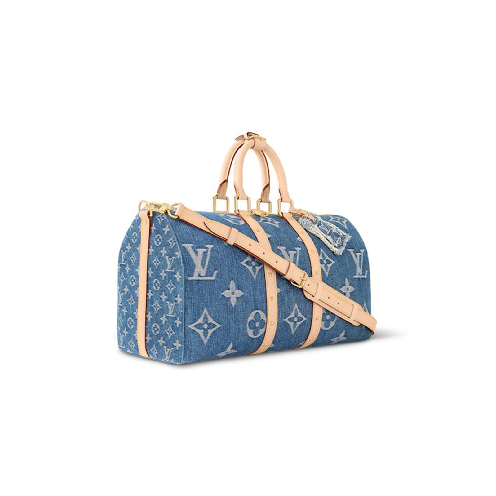 M24315 LOUIS VUITTON MASTER DENIM KEEPALL BANDOULIERE 45 MONOGRAM BLUE (45*27*20cm)