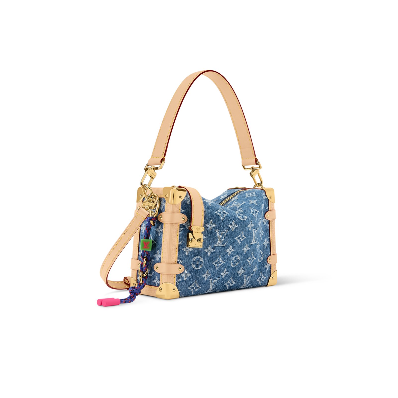 M27450 LOUIS VUITTON DENIM SIDE TRUNK MM (23.5*16*8.5cm)