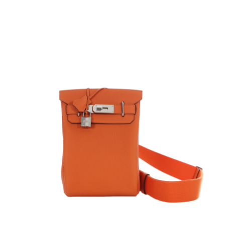 Hermès Orange Togo Hac À Dos PM Palladium Hardware (25.5*8*18CM)