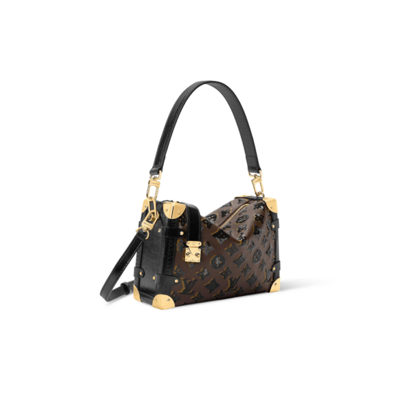 M27036 LouisV Sac Side Trunk MM Bag - Monogram Sequin Canvas  Leather - 23.5 × 16 × 8.5 cm
