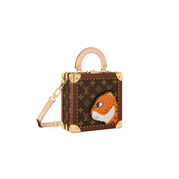M11210 LouisV Mini Square Trunk Bag - Monogram Canvas  Leather - 17 × 17 × 8 cm