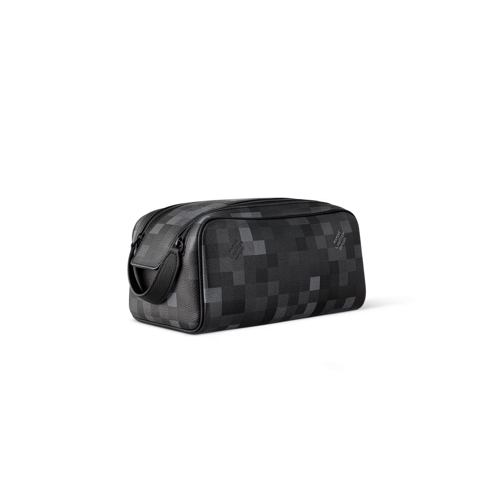 M15109 LouisV Dopp Kit Bag - Damoflage Black Canvas  Leather - 15 × 16.5 × 28 cm