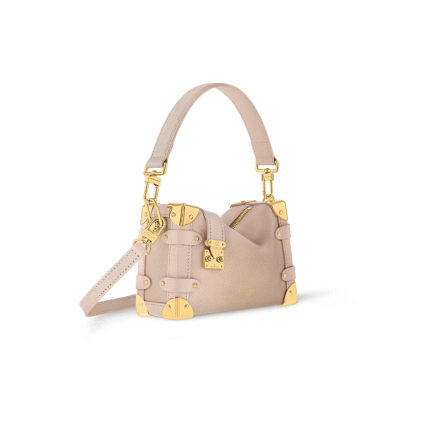 M25071 LouisV Side Trunk Bag - Pink Grained Leather - 18 × 12 × 8 cm