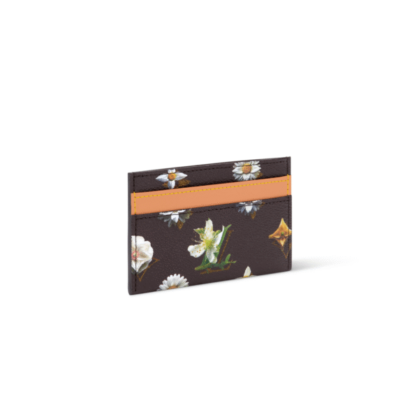 M27551 LouisV Card Holder - Monogram Floral Canvas  Leather - 11 × 7 × 1.5 cm
