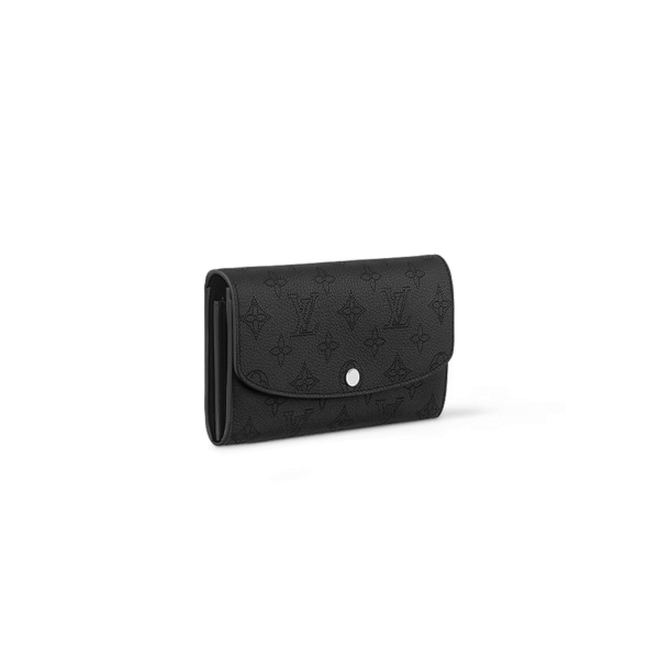 M60143 LouisV Iris Wallet - Black Mahina Leather - 12 × 19 × 2 cm