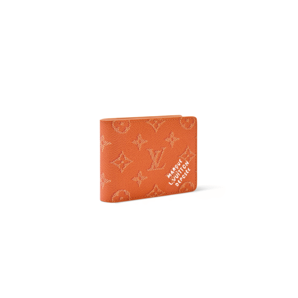M26838 LouisV Slender Wallet - Orange Monogram Heritage Canvas - 8.5 × 2 × 11 cm