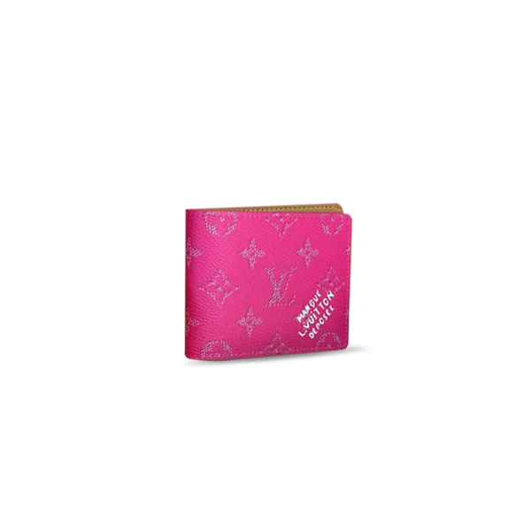 M26846 Louis Vuitton Slender Wallet Monogram Canvas Pink Compact Bi-Fold 11 x 9 x 2 cm