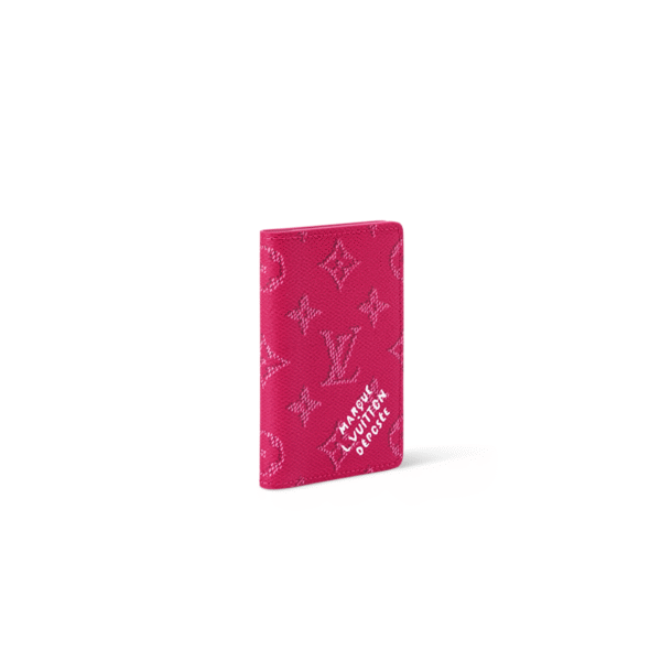 M26839 Louis Vuitton Pocket Organizer Monogram Heritage Canvas Pink 11 x 1 x 8 cm