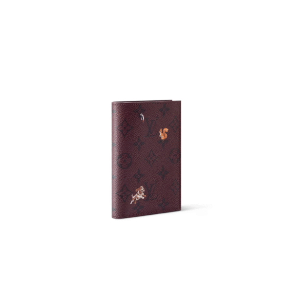 M27023 Louis Vuitton Passport Cover Monogram Forest Canvas Brown 10 x 2.5 x 14 cm