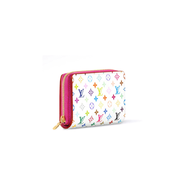 M13409 Louis Vuitton Zippy Coin Purse Monogram Multicolor Canvas White 11 x 8.5 x 2 cm