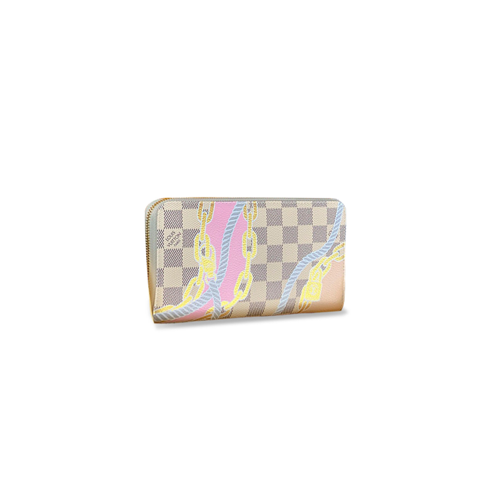 **N40480 Louis Vuitton Zippy Wallet – White Damier Canvas – 19 x 10 cm**
