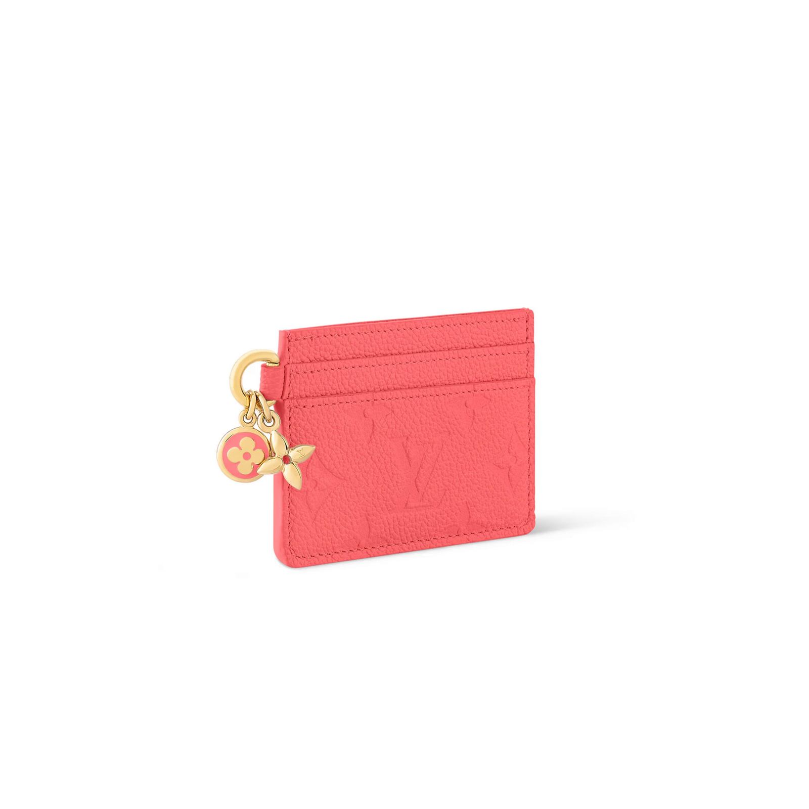 M13647 Louis Vuitton LV Charms Card Holder – Pink Monogram Empreinte Leather – 7.3 x 10.2 x 0.3 cm
