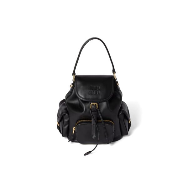 5BZ043 MIU LEATHER BACKPACK  (22*18*11.5cm)