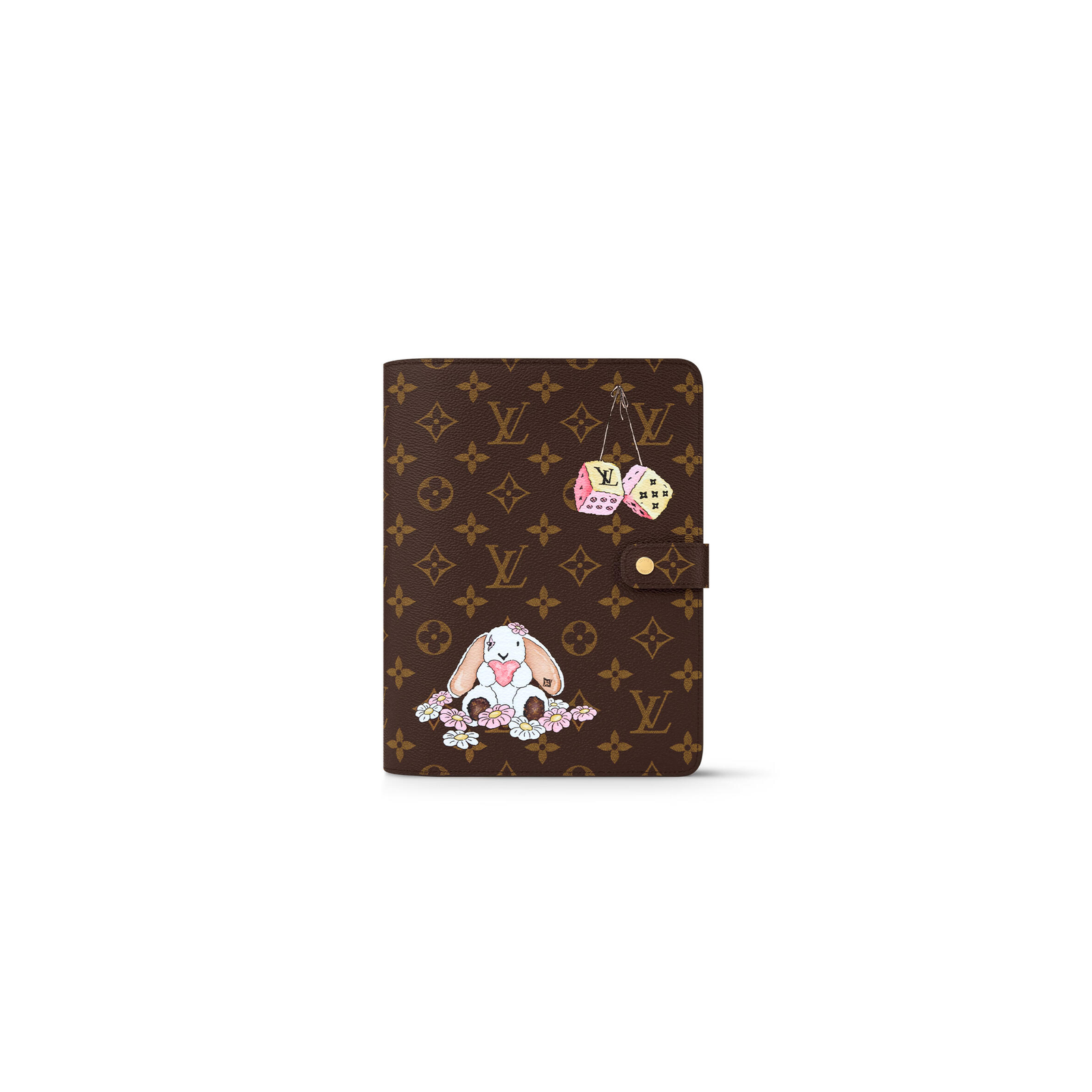 GI1590 LouisV Master Medium Desk Agenda Cover - Monogram Canvas / Leather Trim - 18 × 23 × 2 cm